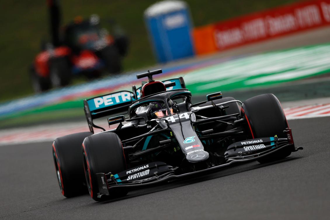 Lewis Hamilton breaks records as Mercedes lock out front row for