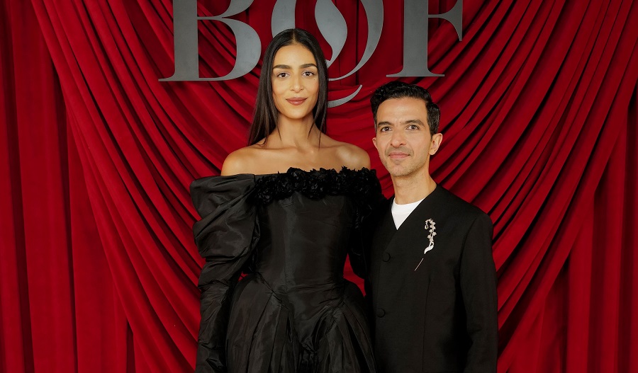 Nora Attal attends Business of Fashion party in Paris