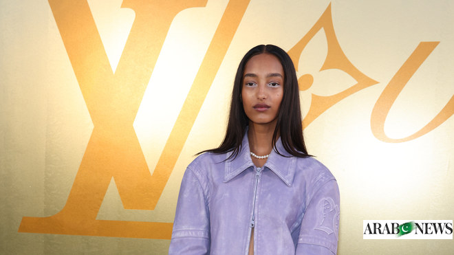 Mona Tougaard attends Pharrell Williams' first Louis Vuitton show