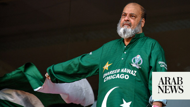 Standing out in the crowd — a Pakistan fan at India's World Cup