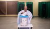 Incumbent Mauritanian President Mohamed Ould Ghazouani casts his ballot at a polling station in Nouakchott on June 29, 2024. AFP