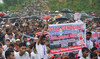 Rohingya refugees gather to mark the seventh anniversary of their fleeing from Myanmar to escape a military crackdown in 2017.