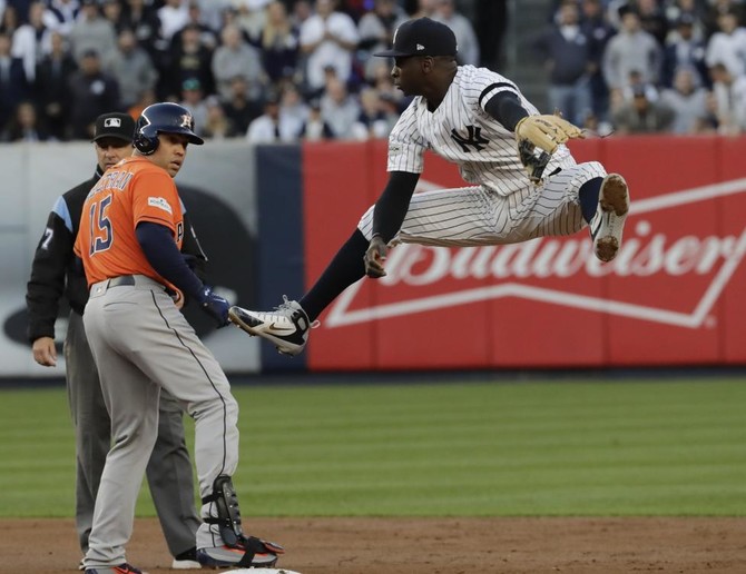 New York Yankees' Didi Gregorius coaches Central City Baseball baseball  youngsters