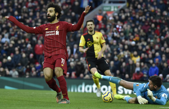 Mohamed Salah Scores Twice As Liverpool Beat Watford 2 0 To Extend Premier League Lead Arab News Pk