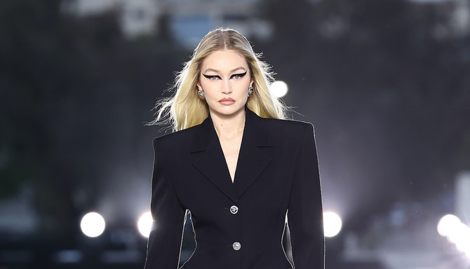 Fall Work Outfit Idea: Gigi Hadid's Chanel Jacket and Black Leather Pants