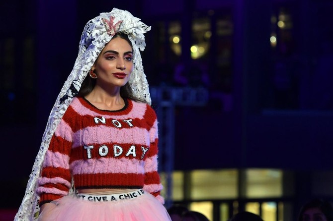 Honayda Serafi inspired by outer space at Riyadh Fashion Week show